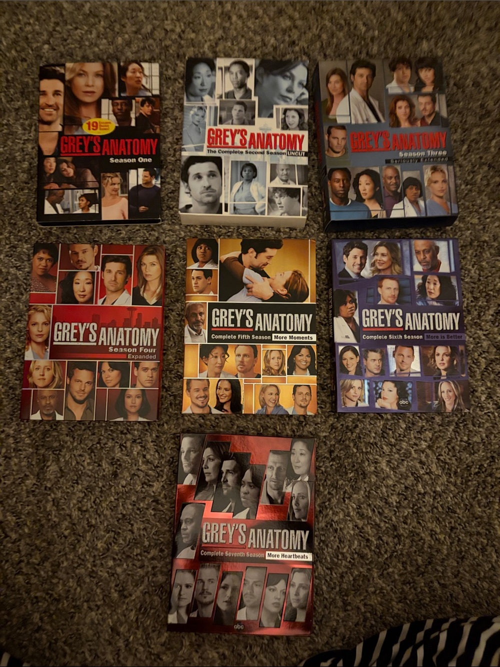 Grey's Anatomy DVD Box Sets- Seasons 1-7 (Includes ALL)